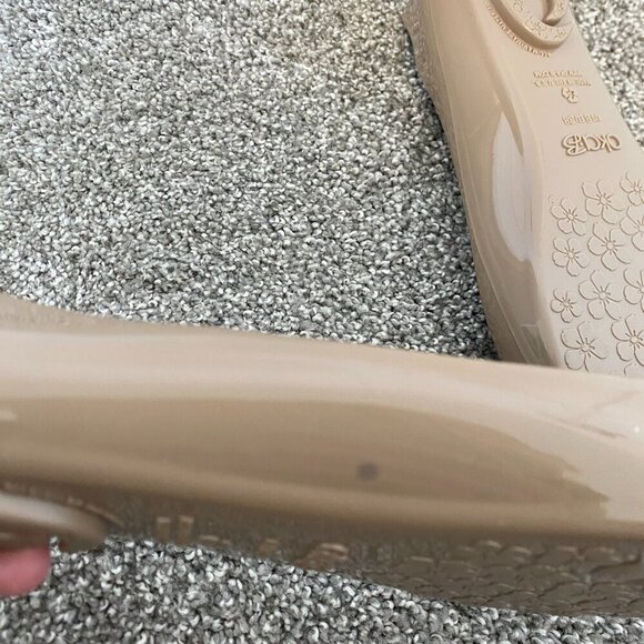 Oka B Ballet Flats Tan Rubber Jelly Flats Womens Size 8 - Picture 5 of 6